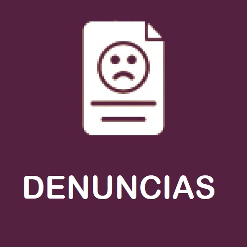 Ícono de denuncias: documento con un rostro triste