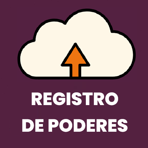 Ícono de registro de poderes en la nube